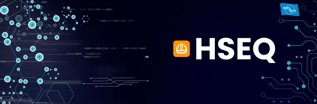 HSEQ banner showcasing ship safety management system and compliance in maritime digital solutions